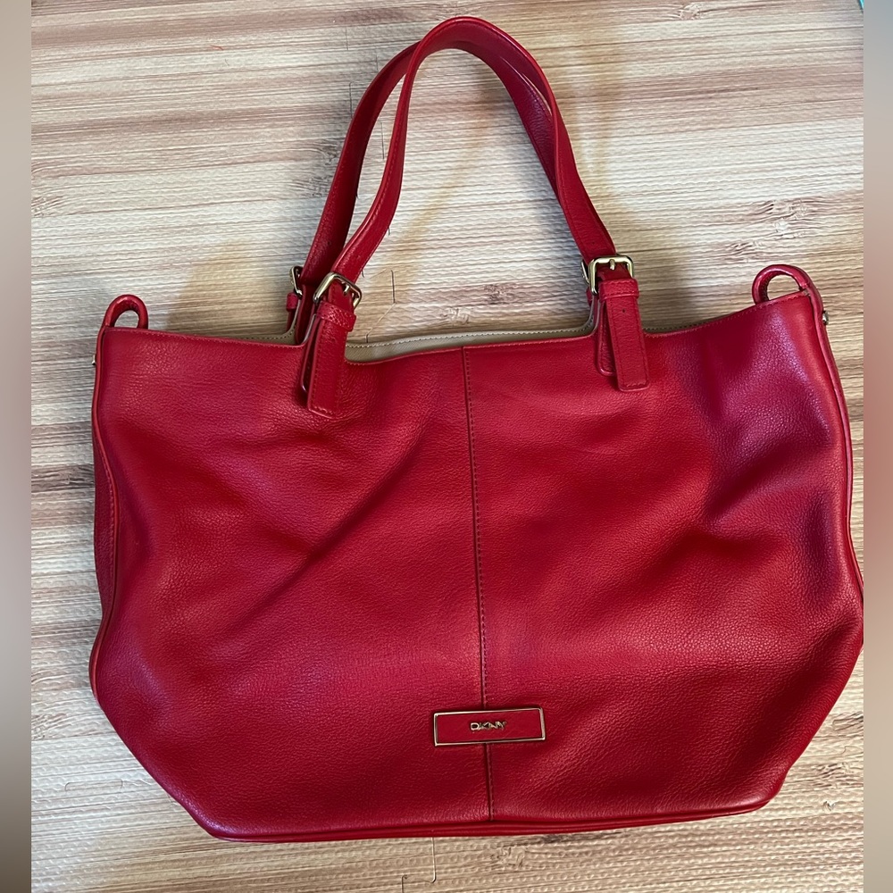 DKNY - EUC Red Genuine Leather Bag